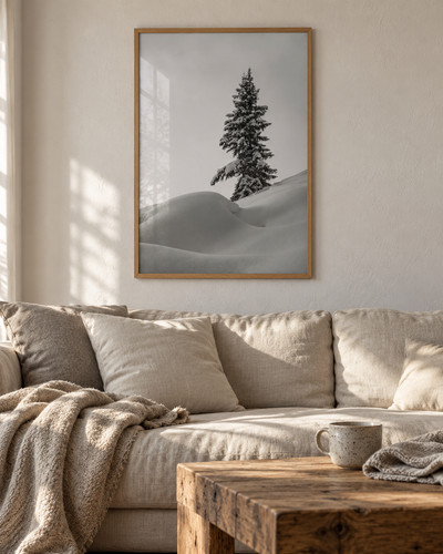 Einsame tanne schnee - einsame,