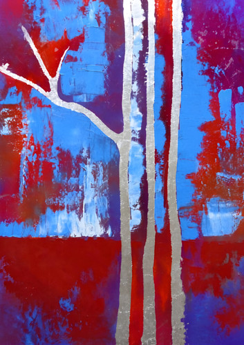 Abstrakter wald kunstdruck - abstrakter,
