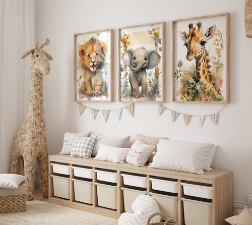 Poster kinderzimmer tiere wald - kinderzimmer,