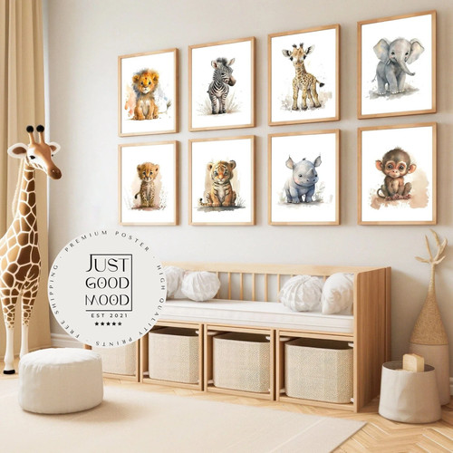Poster kinderzimmer tiere wald - kinderzimmer,