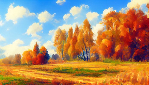 Wandbild goldener herbst - herbst, im