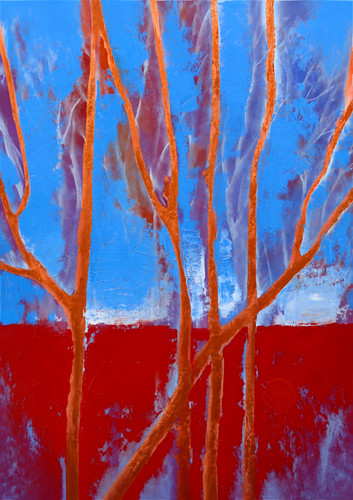 Abstrakter wald kunstdruck - abstrakter,