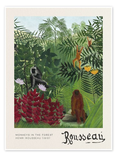 Poster tropischer wald mit - poster,