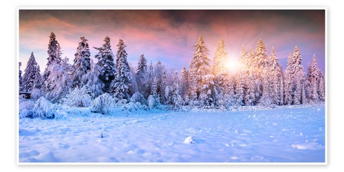 Poster winter sonnenaufgang - winter-sonnenaufgang, im
