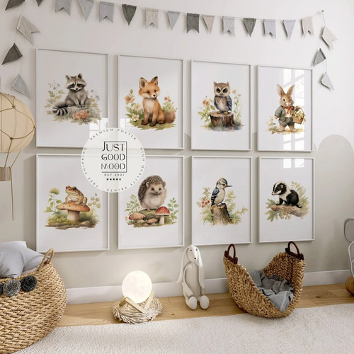 Kinderzimmer poster tiere wald - kinderzimmer,