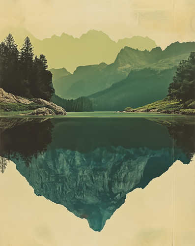 Mountain reflection lake - reflection,