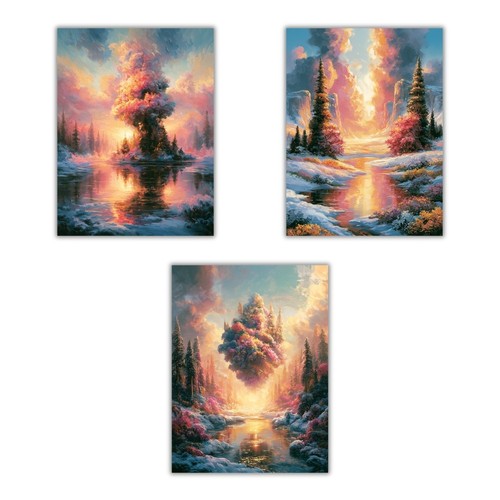 Winterwald poster 3er set - winterwald, |