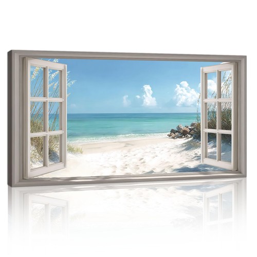 Strand blick leinwand bilder - leinwand,