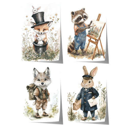 Süße waldtiere poster - waldtiere,