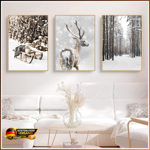 Poster set 3er winter bilder - poster,