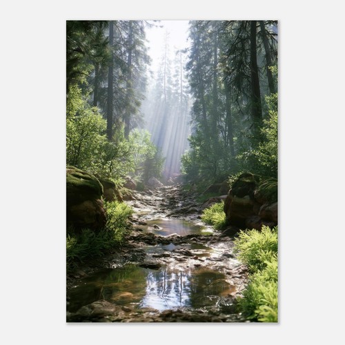 Wald bach poster - wald,
