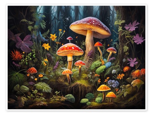 Poster wald fantasiepilze - wald-fantasiepilze,