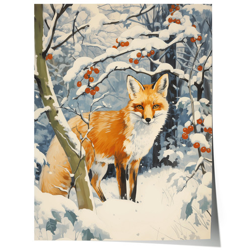 Fuchs winterwald poster - im,