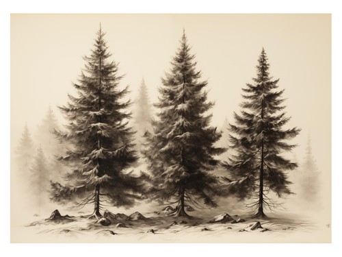 Waldlandschaft vintage poster - waldlandschaft,