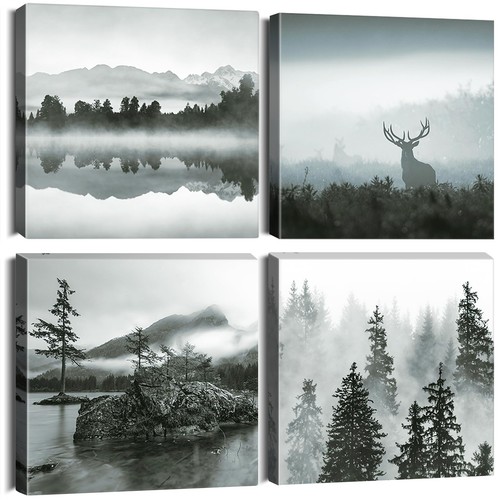 Leinwandbilder wald nebel - wald,